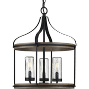 Progress P500235-031 Brenham Collection Black Three-Light Outdoor Pendant Main Image.jpg
