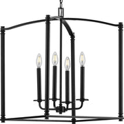Progress P500240-031 Winslett Collection Black Four-Light Foyer Main Image.jpg