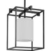 Progress P500274-031 Chadwick Collection One-Light Matte Black Etched Opal Glass Modern Pendant Light Main Image.jpg