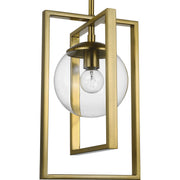 Progress P500283-109 Atwell Collection One-Light Brushed Bronze Clear Glass Luxe Pendant Light Main Image.jpg