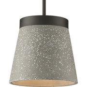 Progress P500313-143 Terrazzo Collection One-Light Graphite and Grey Terrazzo Hanging Pendant Light Main Image.jpg