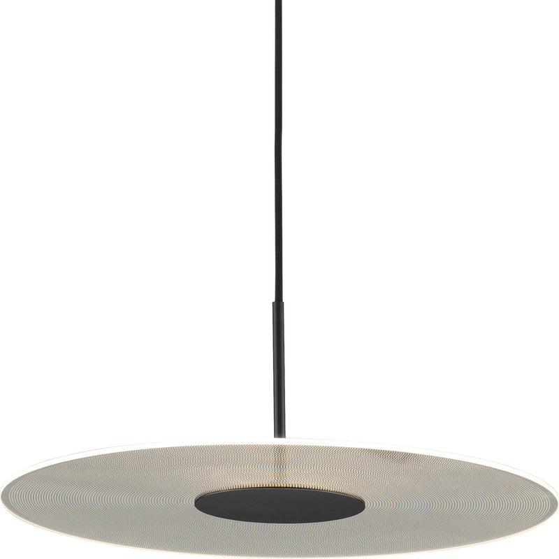 Progress P500318-031-30 Spoke LED Collection Matte Black Modern Style Hanging Pendant Light Main Image.jpg