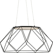 Progress P500320-031-30 Geodesic LED Collection Matte Black Modern Style Large Hanging Pendant Light Main Image.jpg