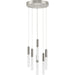 Progress P500322-009-30 Kylo LED Collection Six-Light Brushed Nickel Modern Style Hanging Pendant Light Main Image.jpg