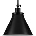 Progress P500325-031 Hinton Collection One-Light Matte Black Vintage Style Hanging Pendant Light Main Image.jpg