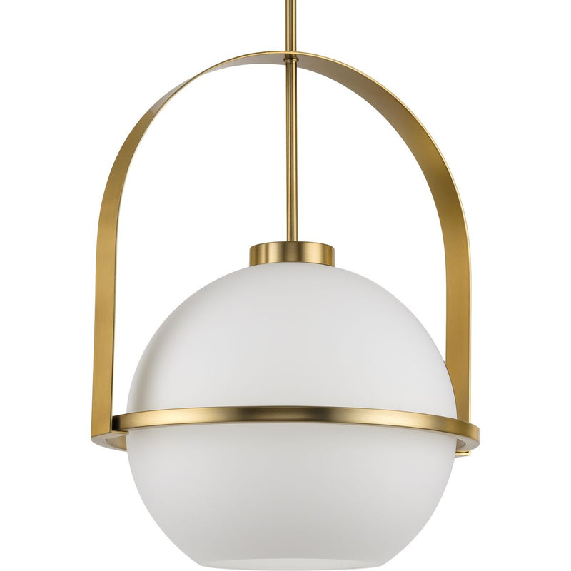Progress P500359-109 Delayne Collection One-Light Mid-Century Modern Brushed Bronze Etched Opal Glass Pendant Light Main Image.jpg