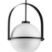 Progress P500359-31M Delayne Collection One-Light Mid-Century Modern Matte Black Etched Opal Glass Pendant Light Main Image.jpg