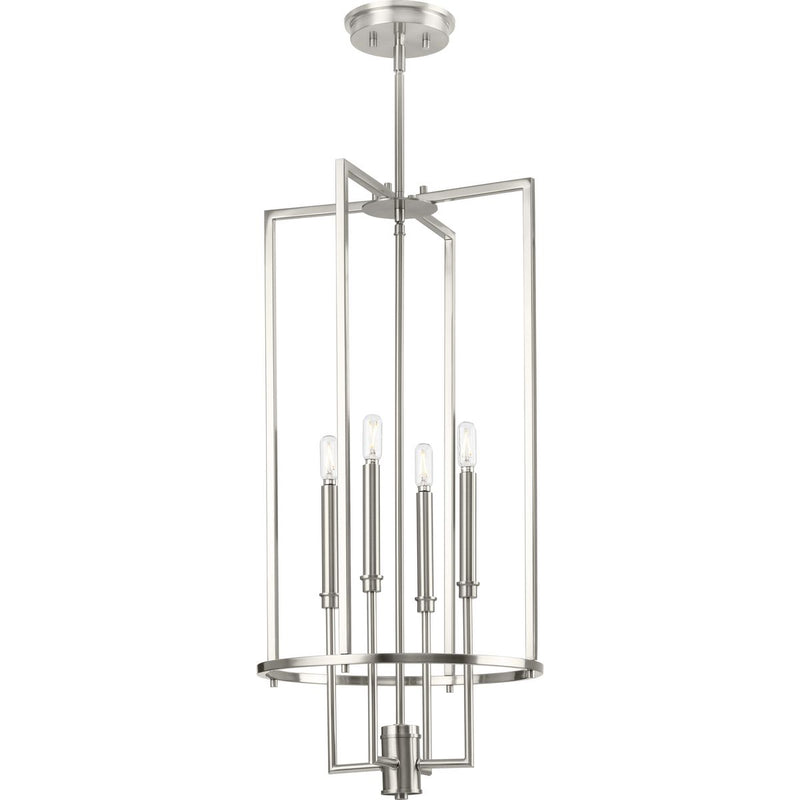 Progress P500363-009 Elara Collection Four-Light New Traditional Brushed Nickel  Chandelier Foyer Light Main Image.jpg