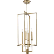 Progress P500363-163 Elara Collection Four-Light New Traditional Vintage Brass  Chandelier Foyer Light Main Image.jpg