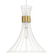 Progress P500365-028 Lorin Collection One-Light Mid-Century Modern Satin White Metal Pendant Light Main Image.jpg