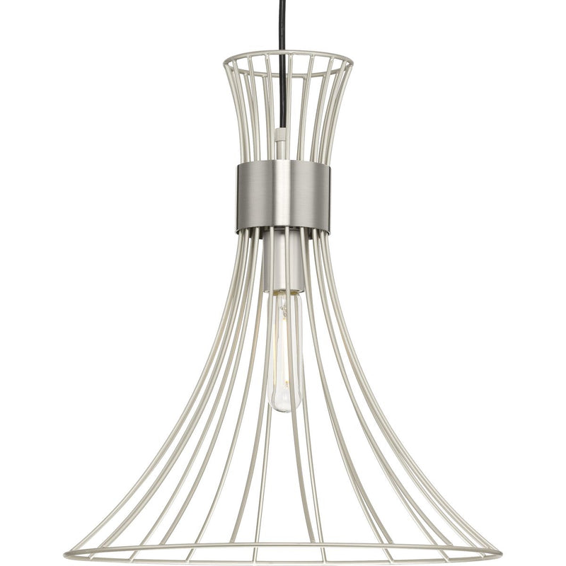 Progress P500365-186 Lorin Collection One-Light Mid-Century Modern Metal Pendant Light Main Image.jpg