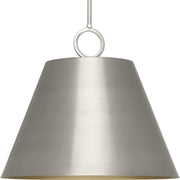 Progress P500368-009 Parkhurst Collection Three-Light New Traditional Brushed Nickel Metal Pendant Light Main Image.jpg