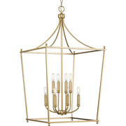 Progress P500371-109 Parkhurst Collection Eight-Light New Traditional Brushed Bronze  Chandelier Foyer Light Main Image.jpg