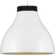 Progress P500373-028-30 Radian LED Collection  Modern Satin White Metal Pendant Main Image.jpg