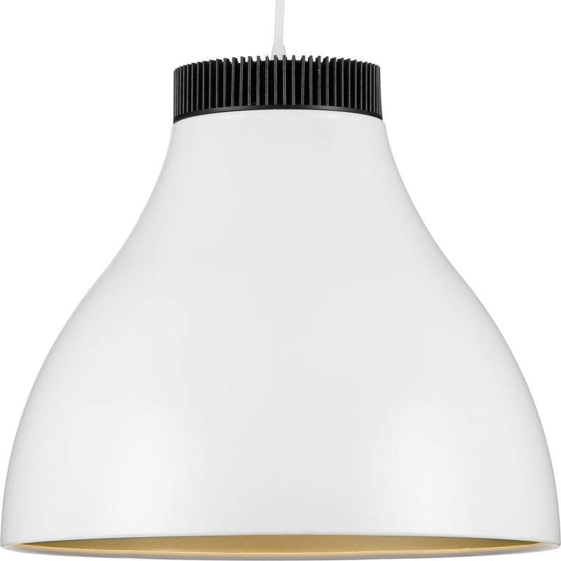 Progress P500373-028-30 Radian LED Collection  Modern Satin White Metal Pendant Main Image.jpg