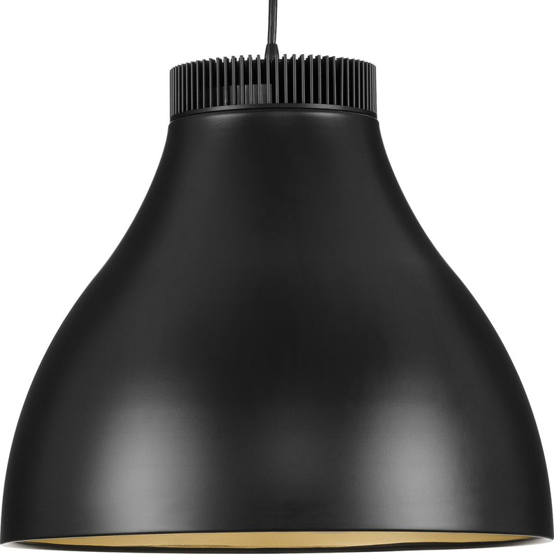 Progress P500373-31M-30 Radian LED Collection  Modern Matte Black Metal Pendant Main Image.jpg