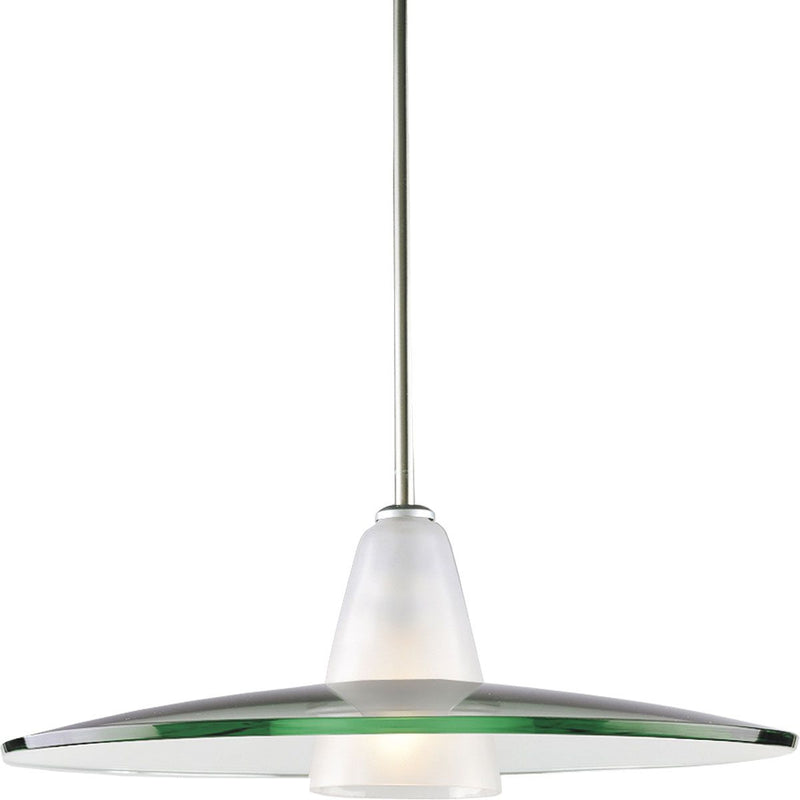 Progress P5012-09 Modern Pendant  One-Light Brushed Nickel Clear and Etched Glass Pendant Light Main Image.jpg