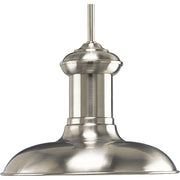 Progress P5024-0930K9 Brookside LED Collection Brushed Nickel Spun Metal Shade Coastal LED Pendant Light Main Image.jpg