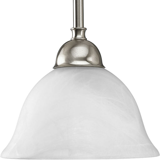 Progress P5068-09 Avalon Collection One-Light Brushed Nickel Alabaster Glass Traditional Mini-Pendant Light Main Image.jpg