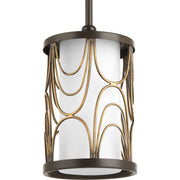 Progress P5082-20 Cirrine Collection One-Light Antique Bronze Etched White Glass Global Mini-Pendant Light Main Image.jpg