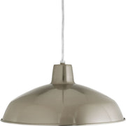 Progress P5094-0930K9 Metal Shade LED Collection Brushed Nickel Spun Metal Shade Farmhouse Pendant Light Main Image.jpg