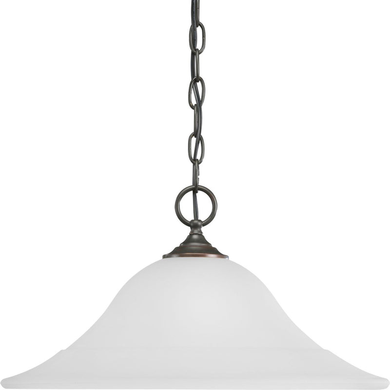 Progress P5095-20 Trinity Collection One-Light Antique Bronze Etched Glass Traditional Pendant Light Main Image.jpg