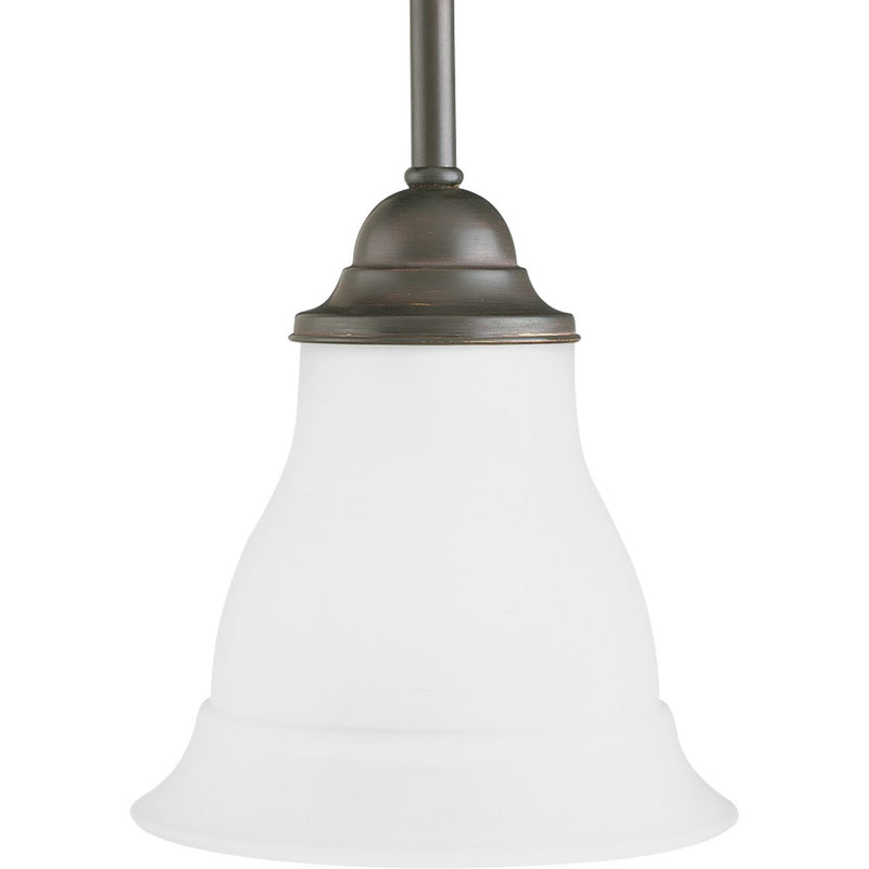 Progress P5096-20 Trinity Collection One-Light Antique Bronze Etched Glass Traditional Mini-Pendant Light Main Image.jpg