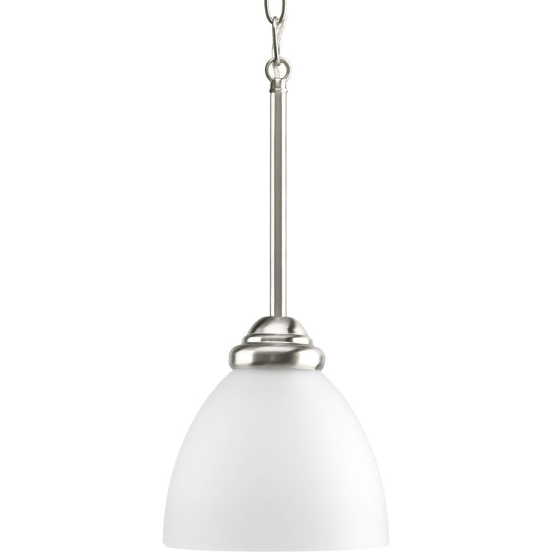 Progress P5131-09 Heart Collection One-Light Brushed Nickel Etched Glass Traditional Mini-Pendant Light Main Image.jpg