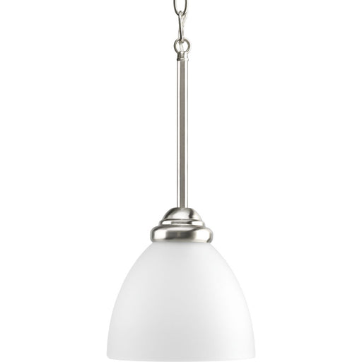 Progress P5131-09 Heart Collection One-Light Brushed Nickel Etched Glass Traditional Mini-Pendant Light Main Image.jpg