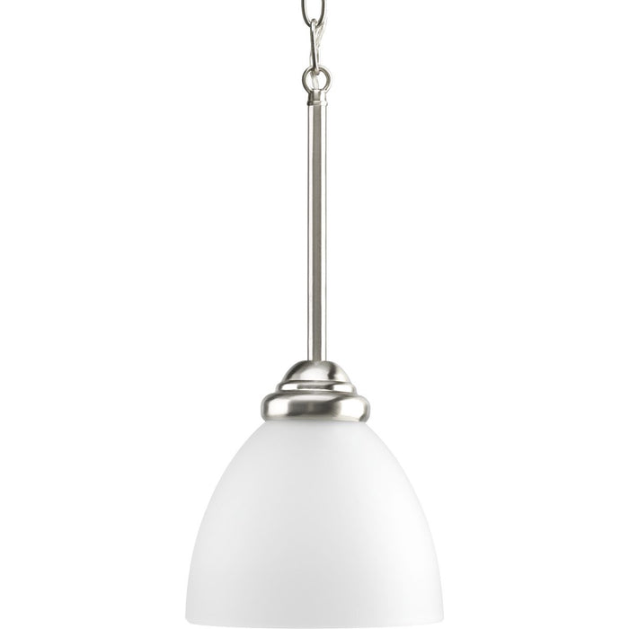 Progress P5131-09 Heart Collection One-Light Brushed Nickel Etched Glass Traditional Mini-Pendant Light Main Image.jpg