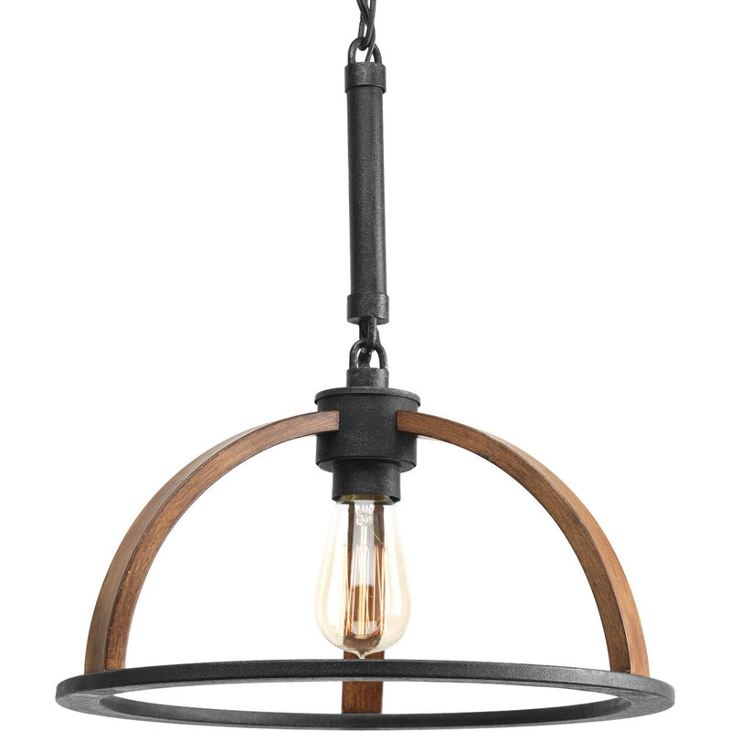 Progress P5152-71 Trestle Collection One-Light Gilded Iron Farmhouse Pendant Light Main Image.jpg