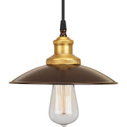 Progress P5161-20 Archives Collection One-Light Antique Bronze Brass Paint Inside Metal Shade Farmhouse Mini-Pendant Light Main Image.jpg