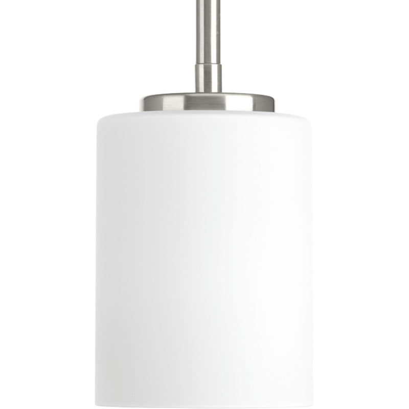 Progress P5170-09 Replay Collection One-Light Brushed Nickel Etched White Glass Modern Mini-Pendant Light Main Image.jpg