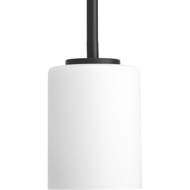 Progress P5170-31 Replay Collection One-Light Textured Black Etched White Glass Modern Mini-Pendant Light Main Image.jpg