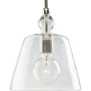 Progress P5184-104 Clear Glass One-Light Polished Nickel Coastal Mini-Pendant Light Main Image.jpg