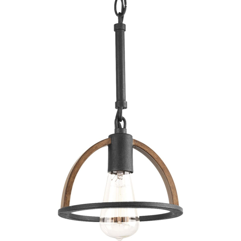 Progress P5315-71 Trestle Collection One-Light Gilded Iron Farmhouse Mini-Pendant Light Main Image.jpg