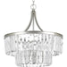 Progress P5321-134 Glimmer Collection Five-Light Silver Ridge Clear Glass Luxe Pendant Light Main Image.jpg