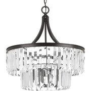 Progress P5321-20 Glimmer Collection Five-Light Antique Bronze Clear Glass Luxe Pendant Light Main Image.jpg