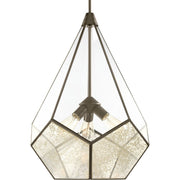 Progress P5322-20 Cinq Collection Three-Light Antique Bronze Antique Mirror Glass Global Pendant Light Main Image.jpg