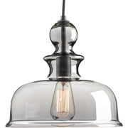 Progress P5332-143 Staunton Collection One-Light Graphite Smoke Glass Global Pendant Light Main Image.jpg