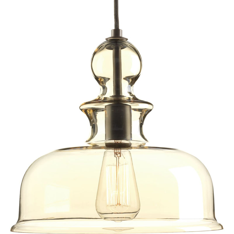 Progress P5332-20 Staunton Collection One-Light Antique Bronze Champagne Glass Global Pendant Light Main Image.jpg