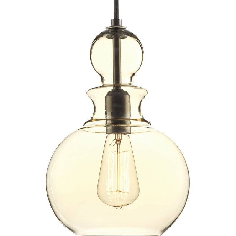 Progress P5334-20 Staunton Collection One-Light Antique Bronze Champagne Glass Global Pendant Light Main Image.jpg