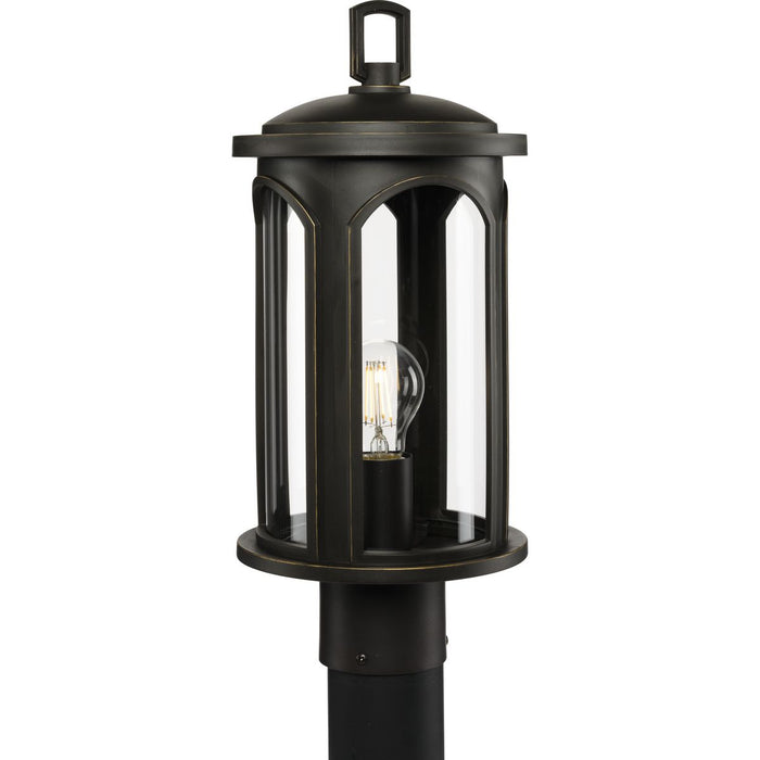 Progress P540033-020 Gables Collection One-Light Antique Bronze and Clear Glass Transitional Style Outdoor Post Lantern with DURASHIELD Main Image.jpg