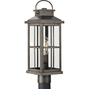 Progress P540095-103 Williamston Collection One-Light Antique Pewter and Clear Glass Transitional Style Outdoor Post Lantern Main Image.jpg