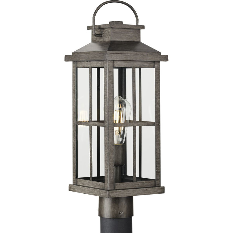 Progress P540095-103 Williamston Collection One-Light Antique Pewter and Clear Glass Transitional Style Outdoor Post Lantern Main Image.jpg