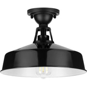 Progress P550070-031 Cedar Springs Collection Black One-Light Semi-Flush Mount Main Image.jpg