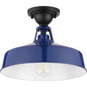 Progress P550070-091 Cedar Springs Collection Navy One-Light Semi-Flush Mount Main Image.jpg