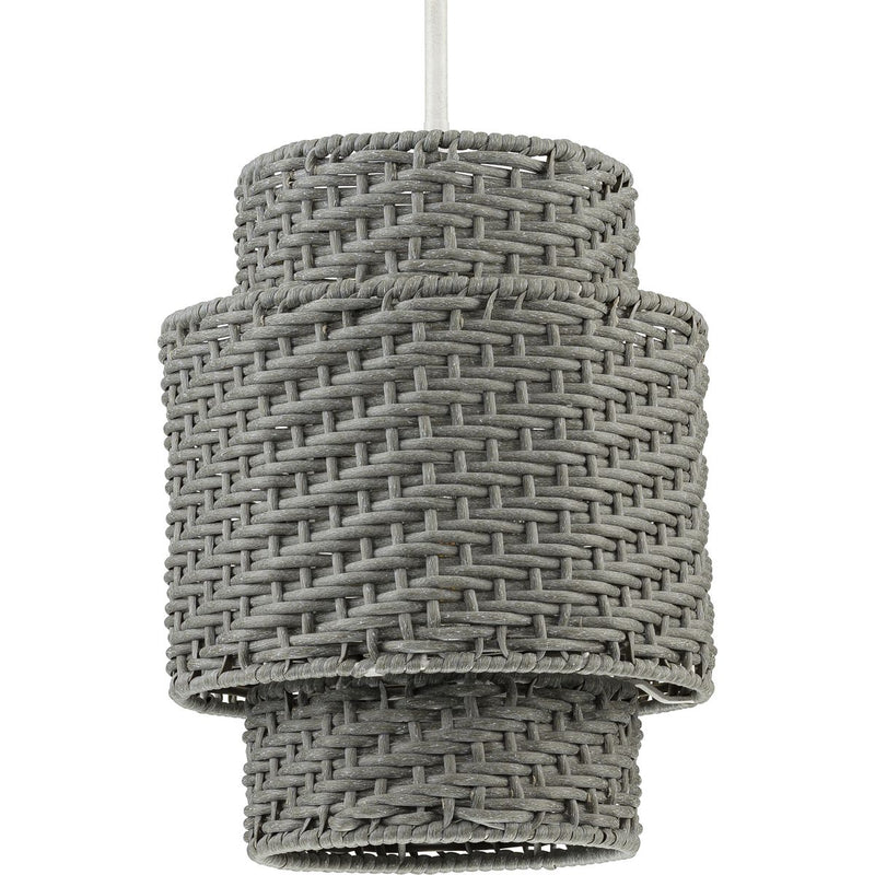Progress P550084-151 Manteo One-Light Cottage White with Weathered Grey Rattan Indoor/Outdoor Hanging Pendant Light Main Image.jpg