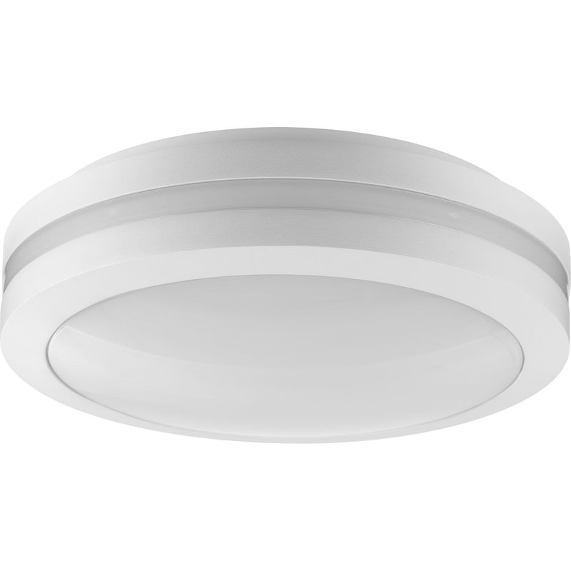 Progress P550112-028-30 Hard Nox Collection White 12" Die Cast Round Flush Mount Light Main Image.jpg