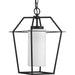 Progress P550120-031 Chilton Collection One-Light New Traditional Textured Black Etched Opal Glass Outdoor Hanging Light Main Image.jpg